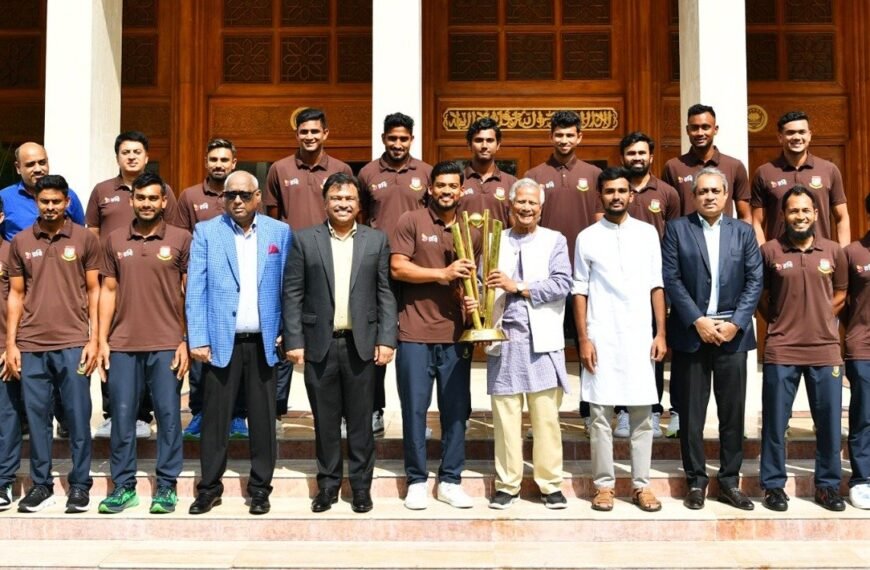 Chief Adviser accords reception to national cricket team