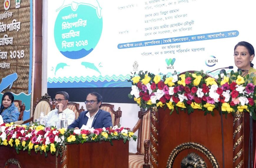 Local people also need to be involved in saving dolphins: Environment Adviser