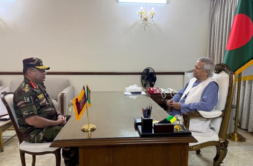 The Chief of Army Staff paid a courtesy call on the Honorable Chief Adviser