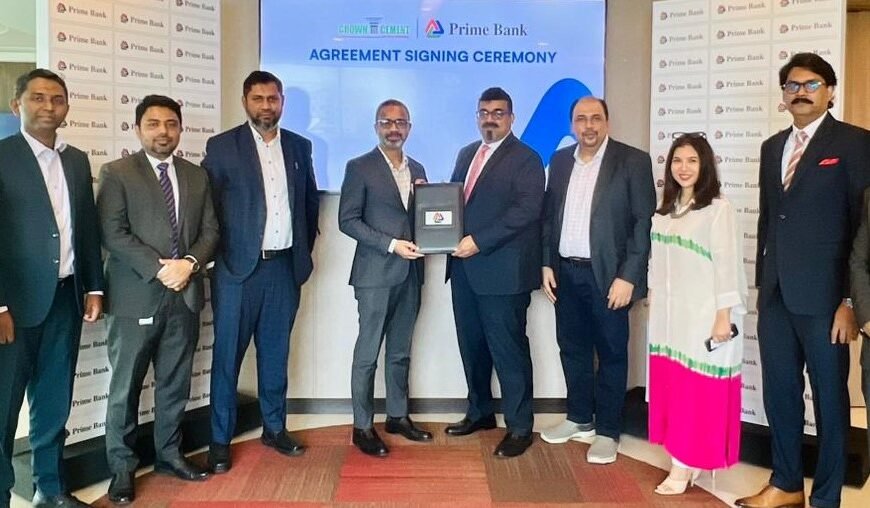 Prime Bank signs agreement with Crown Cement
