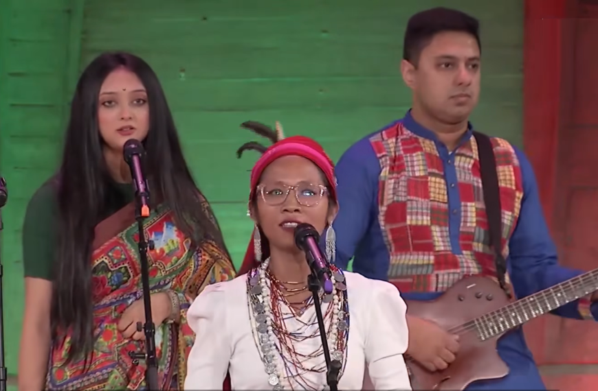 Garo artist Pinky Chiran performs Ekushey songs in four languages ​​at UNESCO