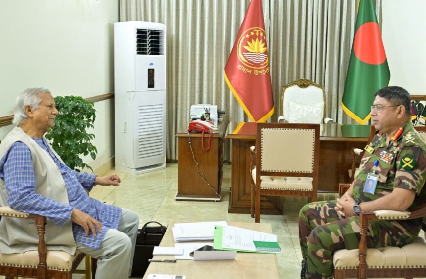 Chief of Army Staff pays courtesy call on Chief Advisor
