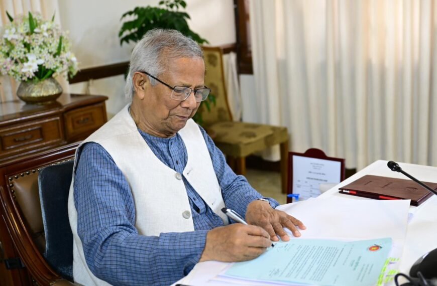Chief Advisor signs final approval…