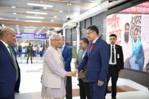 Chief Adviser returns home after Japan visit