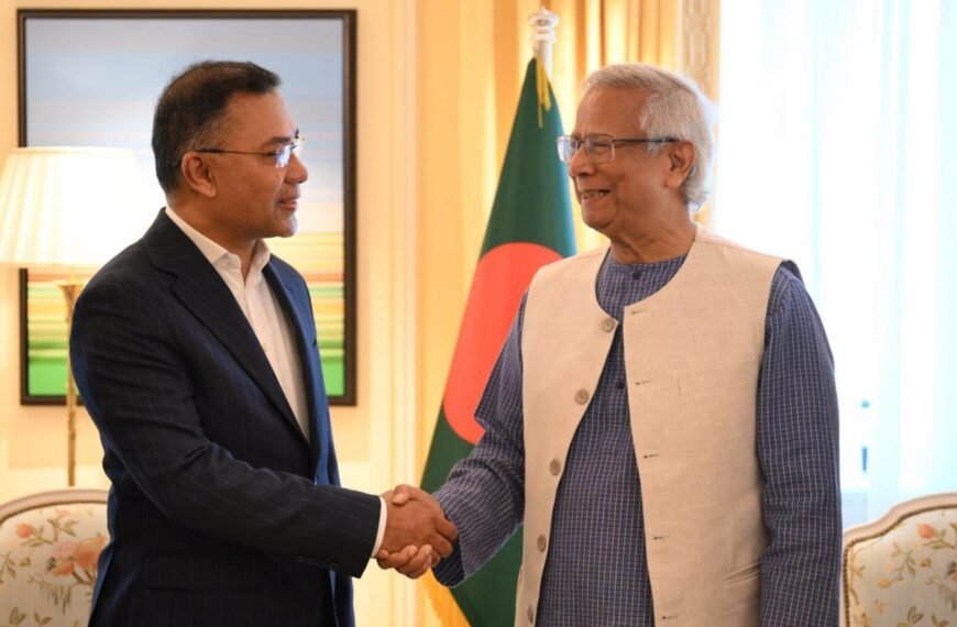 Tarique Rahman sends floral greetings to Chief Adviser on his 85th birthday