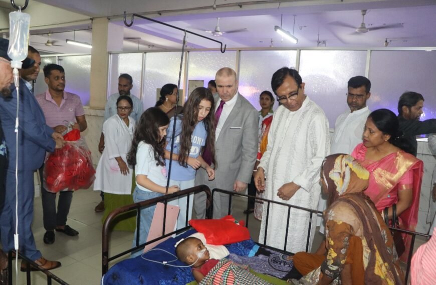 Algerian Ambassador’s Eid ul Adha Visit to Bangladesh Shishu Hospital: Distributing Gifts to Children