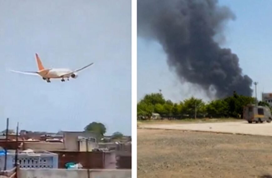Plane crashes in Ahmedabad, India