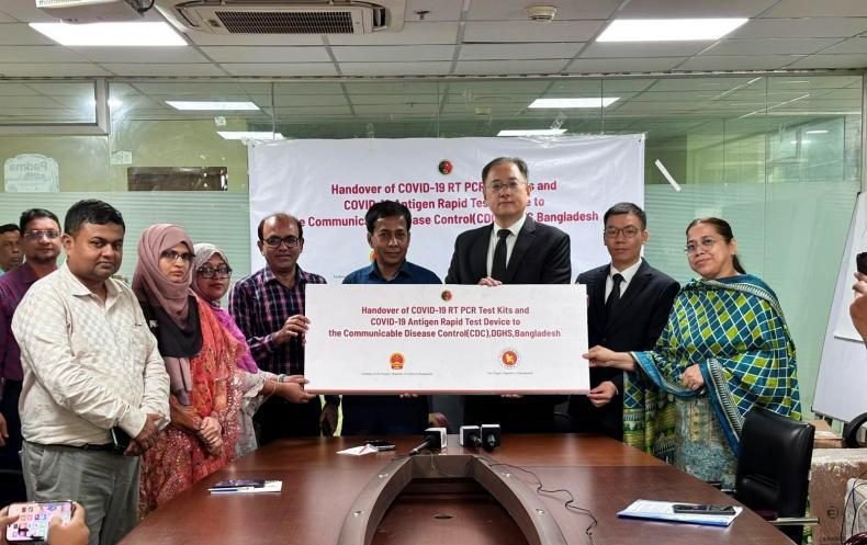 Chinese Embassy in Dhaka hands over COVID-19 testing kits to Bangladesh government