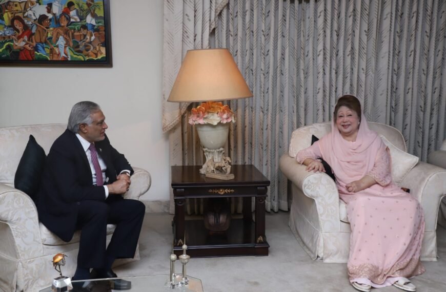 Pakistan Deputy Prime Minister Ishaq Dar pays courtesy call on BNP Chairperson Begum Khaleda Zia