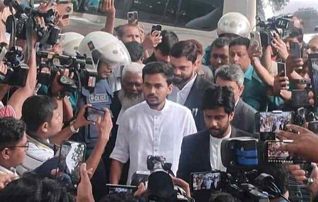 Adviser Asif Mahmud arrives to testify at International Crimes Tribunal