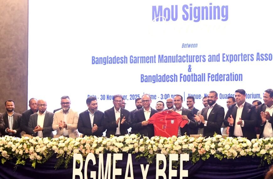 BGMEA-BFF sign MoU for garment workers’ welfare and football development