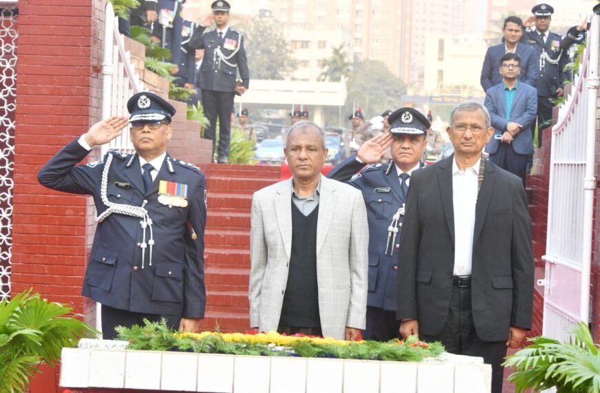 Home Affairs Adviser and IGP pay tribute to martyred police members on Victory Day