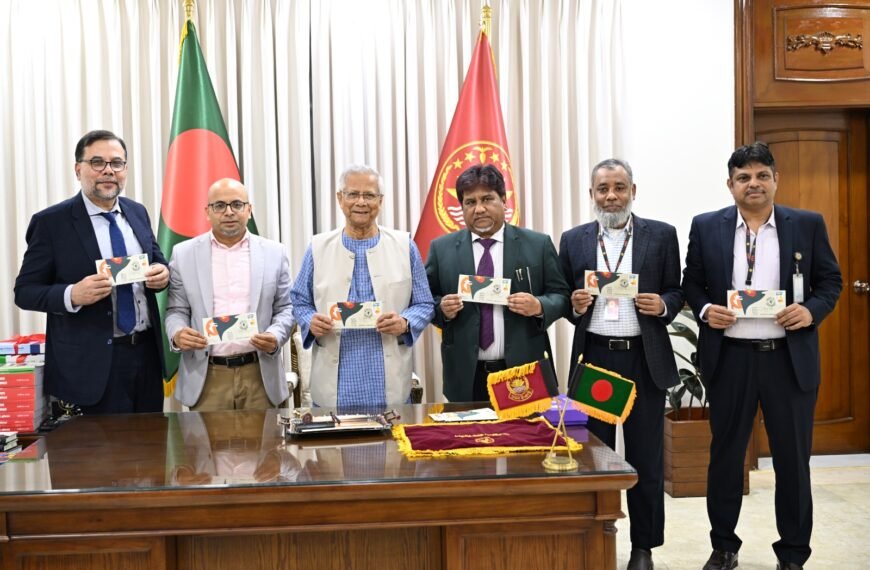 Chief Adviser releases commemorative postage stamps on the occasion of the Great Victory Day
