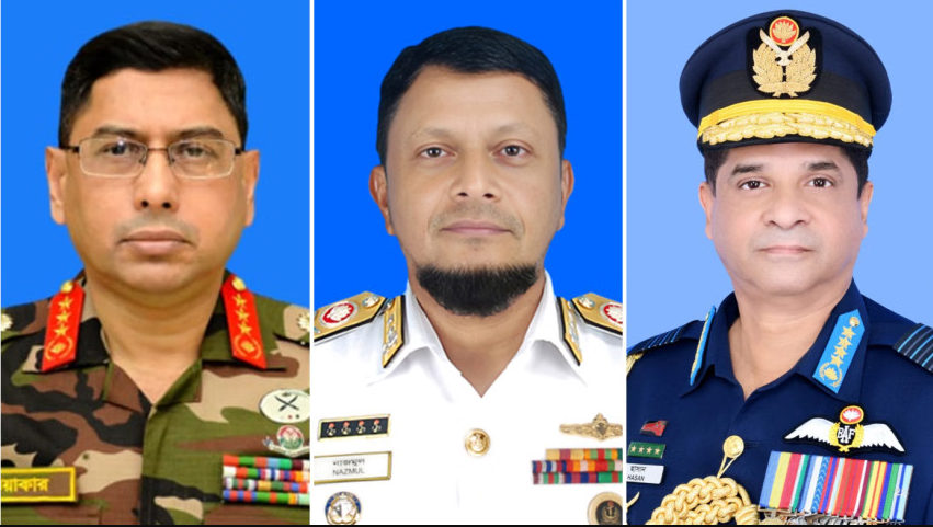 Chiefs of three services visit Khaleda Zia at Evercare Hospital