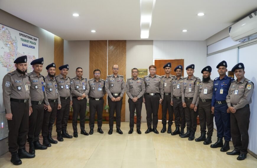 Tourist Police Chief Md. Mainul Hasan officially donned rank badges on promoted ASIs