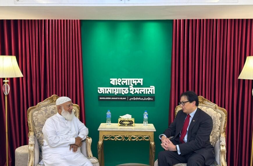 Charge d’Affaires of Singapore High Commission pays courtesy call on Jamaat Ameer Dr. Shafiqur Rahman