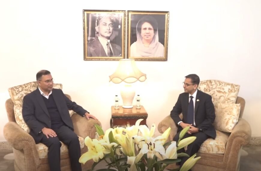 Indian High Commissioner to Bangladesh Pranay Verma paid a courtesy call on Tarique Rahman
