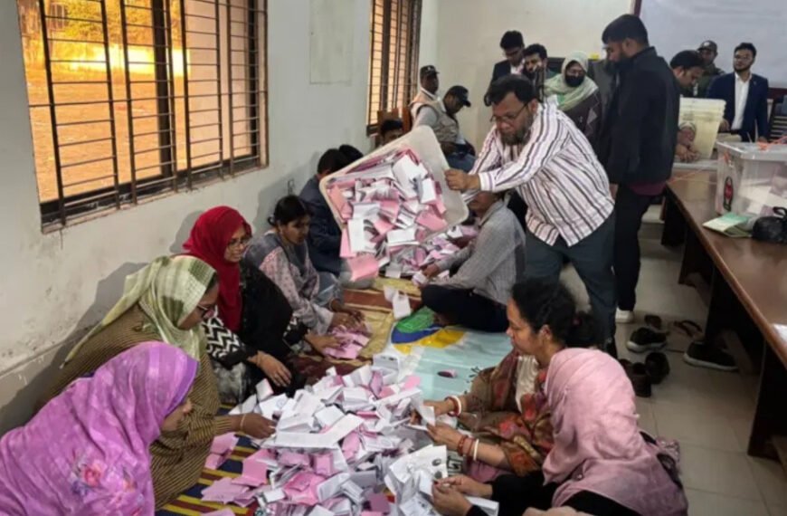 Counting underway after voting for Bangladesh’s 13th National Assembly Election and Referendum-2026