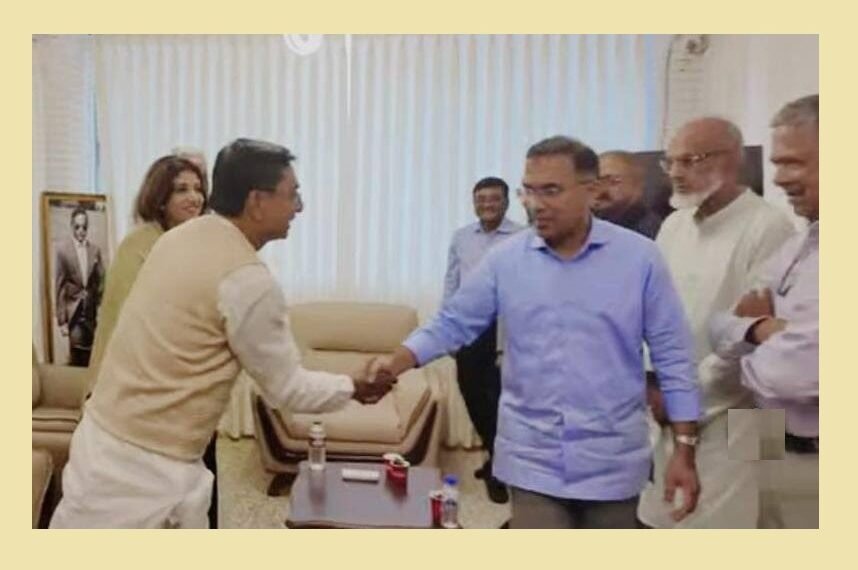 Newly elected MP from Gazipur-1 Md. Mojibur Rahman pays courtesy call on Tarique Rahman