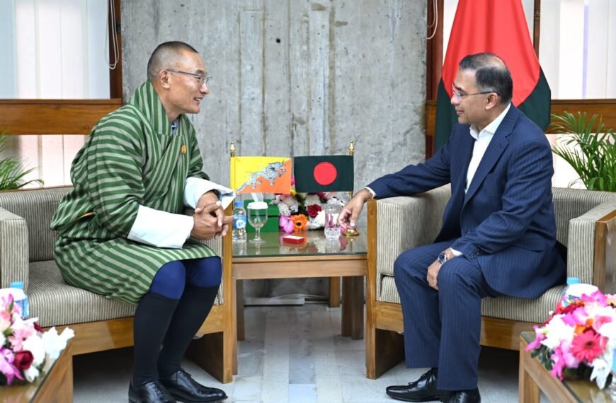 Bhutanese Prime Minister congratulates newly elected Prime Minister Tarique Rahman in courtesy call
