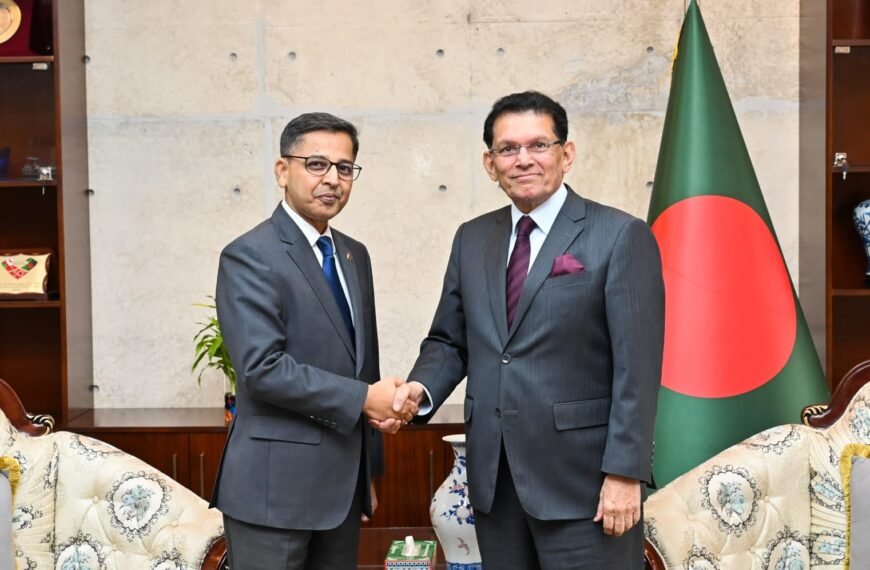Indian High Commissioner to Bangladesh Prannoy Verma paid a courtesy call on Foreign Minister Dr. Khalilur Rahman