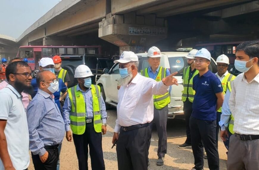 Bridge Secretary inspects Dhaka-Ashulia Elevated Expressway project area to ensure safe and smooth Eid journey of people heading home on the upcoming Eid