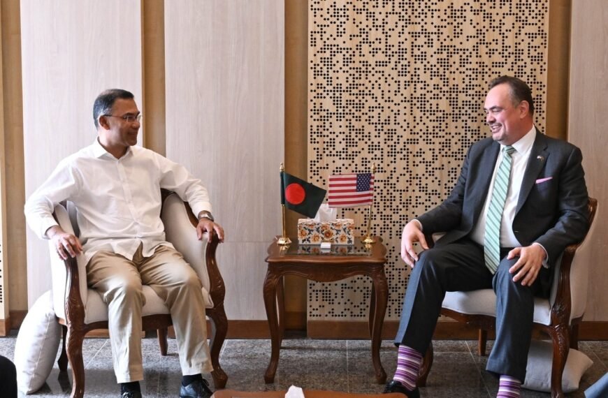 US Ambassador to Bangladesh Brent T. Christensen paid a courtesy call on Prime Minister Tarique Rahman
