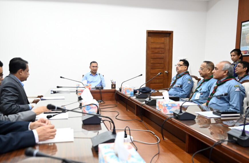 Bangladesh Scouts Executive Committee members paid a courtesy call on Prime Minister Tarique Rahman