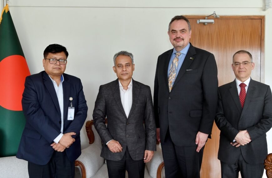 US Ambassador Brent T. Christensen pays courtesy call on Road and Bridges Minister Sheikh Rabiul Alam MP