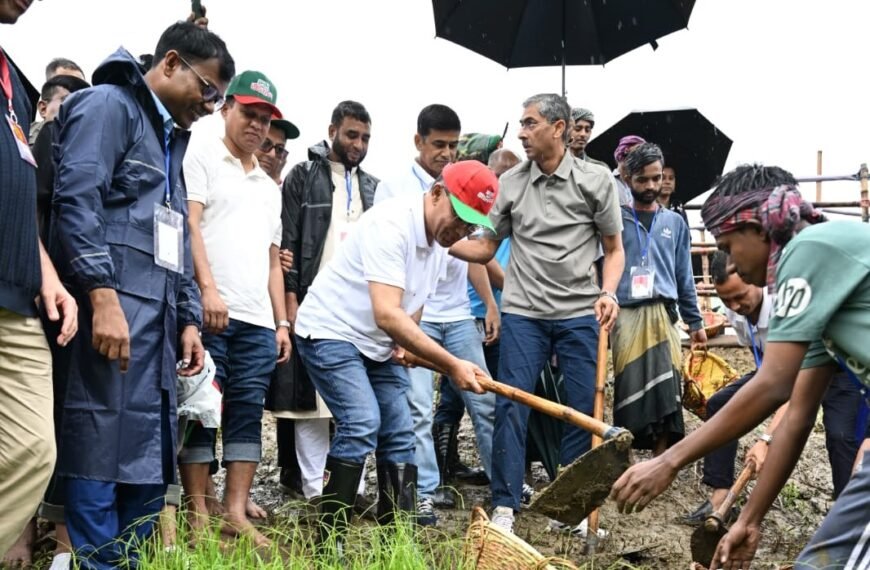 Prime Minister Tarique Rahman inaugurates the re-excavation of the Basia River canal in Sylhet