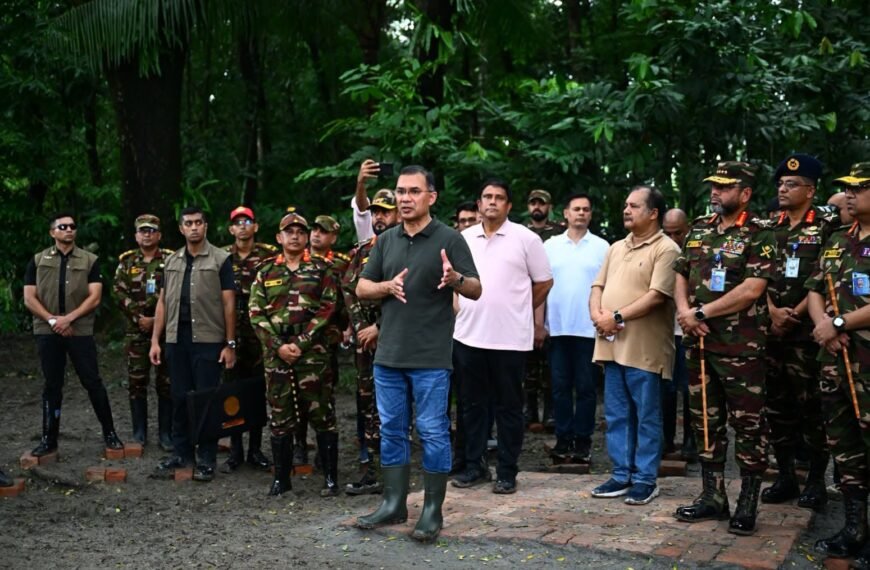 Prime Minister Tarique Rahman visits the summer training exercise of the army