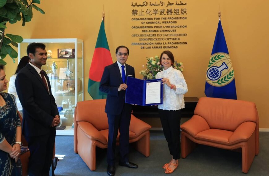Bangladesh Ambassador presents credentials as Bangladesh’s Permanent Representative to OPCW