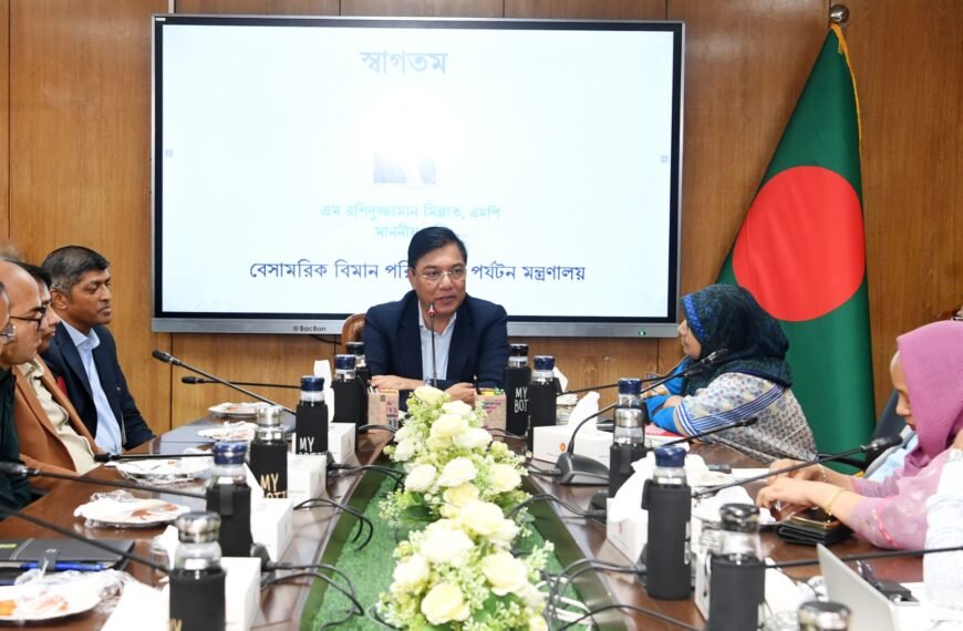 Newly appointed Minister M Rashiduzzaman Millat, MP wants to accelerate the civil aviation and tourism sectors under new leadership