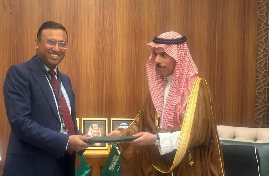 Bangladesh-Saudi Arabia vow to further advance bilateral relations