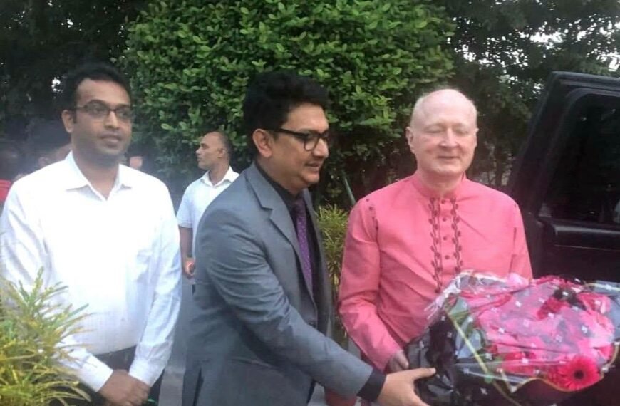 German Ambassador Rüdiger Lotz Participates in Durga Puja Celebrations in Mirzapur, Tangail